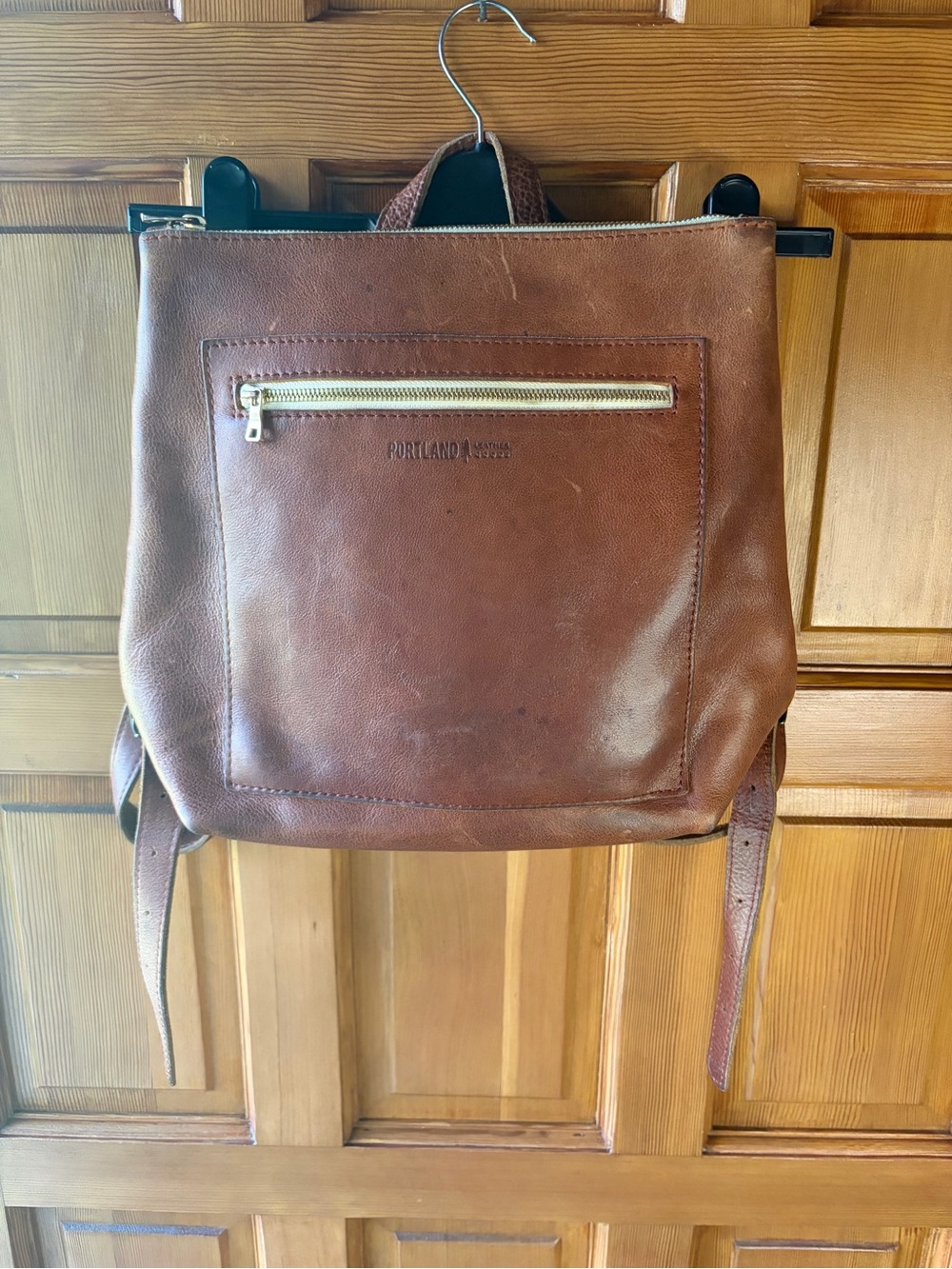 Portland Leather Company Brown Leather Backpack